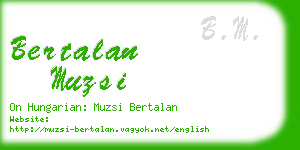 bertalan muzsi business card